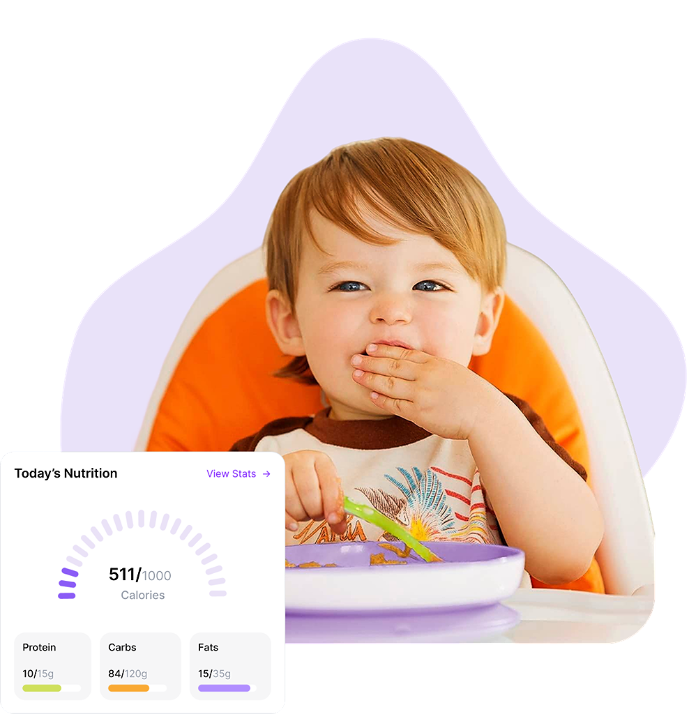 Baby enjoying meal time